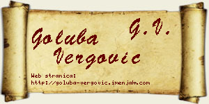 Goluba Vergović vizit kartica